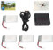 Lot de 4 Batteries de Drone 903048 3,7 V RC Rechargeables, Batterie au Lithium Portable UAV avec Chargeur, Batterie Lipo 2000 MAh, Accessoires Batterie de Drone RC