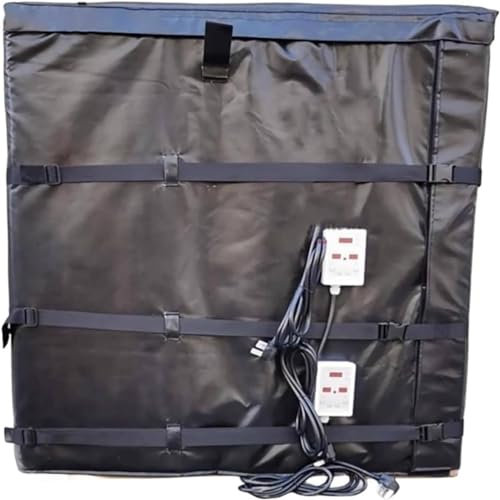 XDLYWUZIQ IBC-Tonnen-Fassheizer, IBC-Fassheizer, 4000-W-Fassheizdecke, 0~150℃-Temperaturregler, 275 Gallonen (1000 L) ölfassheizer, Fassheizdecke,Black