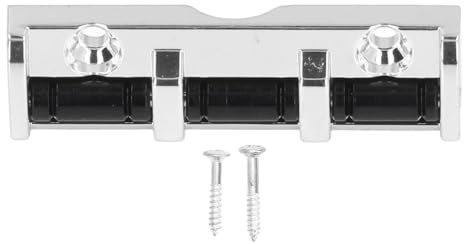 6 Saiten Metall Gitarre Roller Mutter 43mm E-Gitarre Roller Mutter Ersatz mit Schrauben Gitarre Ersatzteil (SILVER)