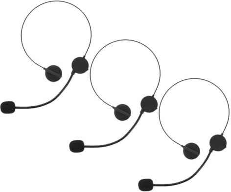 Abaodam 3pcs Toy Headset Mic Microphone Prop for Cosplay Costume Party Singer Star Headphone Prop for Pretend Play for Halloween Christmas Dress up