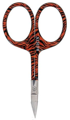 BOHIN France - BOHIN France Safari Collection Inoxydable Acier (9cm) Tigre Imprimer Fantaisie Broderie Ciseaux - 1 Pièce