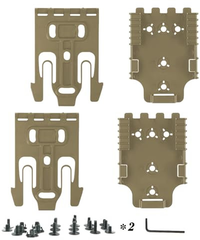 WGLILO QLS-Schnellverriegelungssystem-Set, 2-teilig, Beinholster, Mid-Ride Universal-Gürtelzubehör, Hellbraun