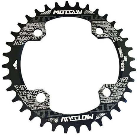Platos Para Bicicletas 10 4BCD Caining redondo de ancho estrecho Mtb Bicicleta de montaña Bicicleta 10 4BCD Rueda de la cadena 3 2t 34t 36t 38t Piezas de la placa de dientes del cigüeñal(Tamaño:38T,Co