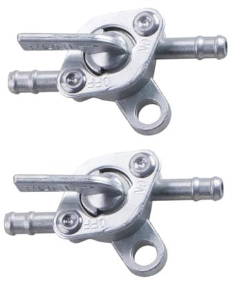 Adunsiaoto 2 Piezas Grifo Gasolina, Universal Grifo De Gasolina Para Depósito De Combustible, Grifo Del Tanque De Combustible Motor Llave Purga Metal Del Motor, Para Depósito Generador Electrogeno