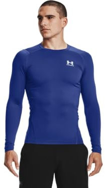 Under Armour - Mens Hg Armour Comp Long-Sleeve T-Shirt, Color RYL (400), Size: X-Large x Tall Royal-White