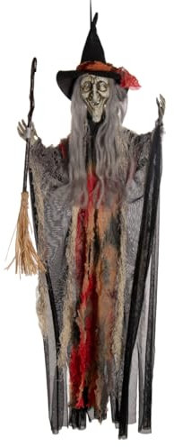 Horror-Shop Klassische Märchenhexe als Halloween Hängefigur 70 cm