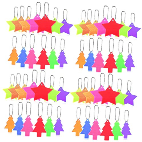 Alipis 52 STK Ornament Rucksackreflektoren Reflektoren Kinderwagen Reflektierender Anhänger Für Kinderwagen Hängende Anhänger Reflektierender Stern PVC Reflektierendes Gitter