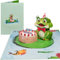 Sweetpopup® 3D Geburtstagskarte - Pop Up Karte Happy Birthday | Glückwunschkarte Geburtstag Glückwunsch (für Frauen, Männer, Kinder) | Geschenkkarte Wunschkarte Frosch, Geburtstagstorte & Kerzen, 103