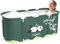 Sinbide Baignoire Pliable Adulte, Grand Antidérapant Baignoires Portable Mobile pour Douche, Pliante SPA Baignoire pour Petite Salle de Bain, Trempage Autoportante Baignoire, 115x60x50cm (Vert)