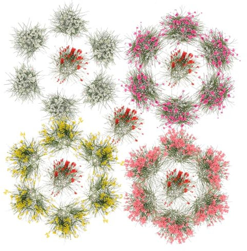 COOPHYA 5 Mini Racimos De Flores Miniatura De De Decoración para De Usar para Decorar Tus Manualidades para De Bricolaje y De Trenes