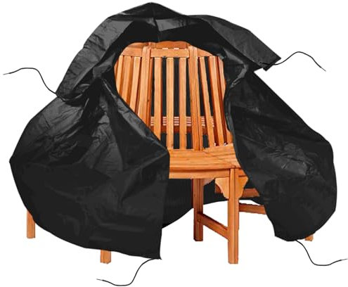 YYJAILZQ Baumbank Abdeckung Wasserdicht, Schutzhülle Baumbank mit Kordelzug, Abdeckplane Baumbank Winddicht, UV-Beständiges - with Klettverschluss，Abdeckhaube für Baumbank 420D Oxford (175CM,Schwarz)