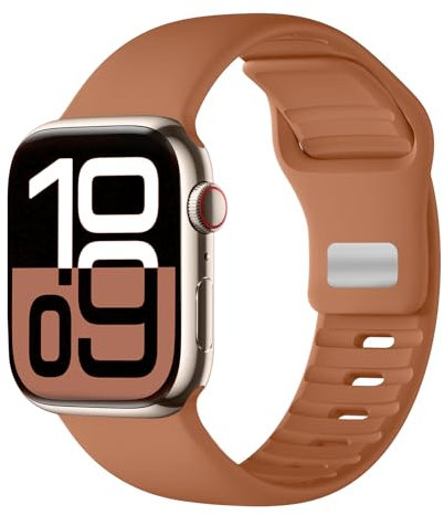 Oielai Deporte Correa Compatible con Correas Apple Watch 42mm(Series 10) 38mm 40mm 41mm para Mujer Hombre, Band de Silicona para iWatch Serie 10 9 8 7 6 5 4 3 2 1 SE