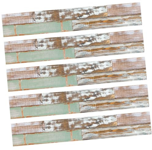 HOMOCONO 5 Stück Holzmaserungsbrett Aufkleber, Bodenfliesen Aufkleber, Bodenfliesen Aufkleber, Bodendekor, Abziehen Und Aufkleben, Bodenbelagsaufkleber, Holzpapier, Holzplanken Zum