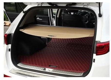 DYDGUTUFB Kofferraumvorhangmatte Hinterer Vorhang Einziehbare Laderaumabdeckung Für Peugeot 2008 2023 2022 2021 2020(Beige)