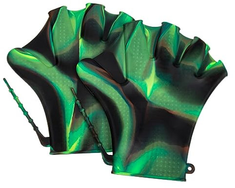 Hemobllo Schwimmhandschuhe Trainings Handschutz Aus Verschleißfestem Silikon Wasserabweisend Und rutschfest Für Wasserfitness Und Schwimmtraining Im Pool