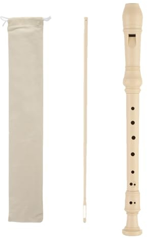 Sopran-Blockflöte aus Kunststoff mit barocker Griffweise, C-Schlüssel, deutscher Stil, mit Aufbewahrungstasche und Zubehör