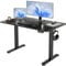 Claiks Höhenverstellbarer Schreibtisch 120x60cm, Schreibtisch Höhenverstellbar Elektrisch, Steh-Sitz Tisch mit 2 Haken und 3 Memory-Funktion, Stehpult Verstellbarer Computertisch,Standing Desk,Schwarz