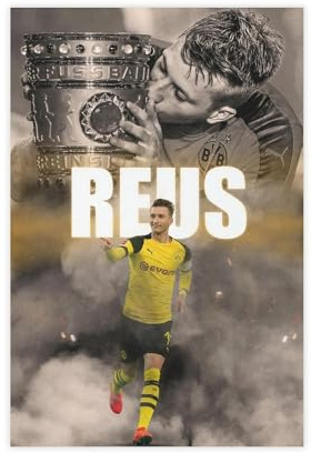 hsqxidhz Marco Reus Borussia Dortmund Poster auf Leinwand, Wandkunst, Dekordruck, Bild Gemälde für Wohnzimmer, Schlafzimmer, Dekoration, 30 x 45 cm