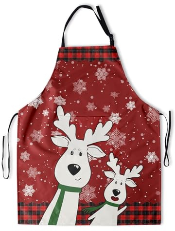 Lustige Weihnachtsschürzen, Weihnachten Schneeflocke Schürze für Damen Männer, Kochen Schürzen Neuartige Küche Weihnachtsschürzen für Reinigung Gartenarbeit Backen BBQ Xmas Heimparty Geschenk