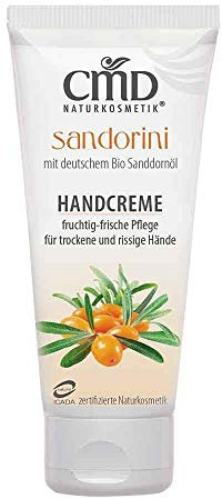 Sandorini Handcreme für trockene und rissige Haut mit Bio Sanddornöl, 100ml