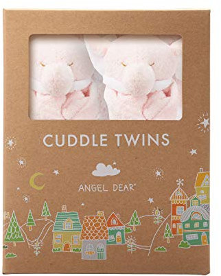 Angel Dear Blankie Cuddle Parure de lit Double Motif éléphant Rose