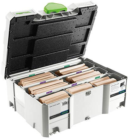 Festool 498205 - Set di 128 tasselli Domino, di tipo DS 12/14, in legno di faggio, dimensione XL