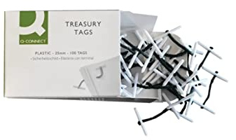 Q-Connect Plastic Treasury Tag 25mm (Pack of 100) KF04570