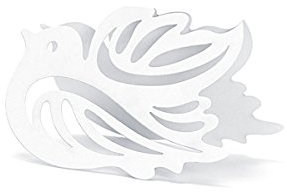 10 Stk Platzkarten TAUBE weiß pearl Namensschilder Hochzeit Platzkärtchen Tauben Dekotauben