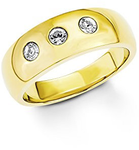 s.Oliver Damen-Ring Swarovski Elements Edelstahl Kristall weiß Gr. 52 (16.6) - 524339