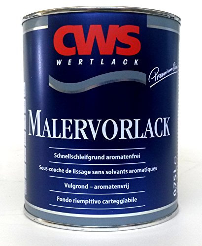 CWS Malervorlack weiss matt, 0,75L - Matter, aromatenfreier Schnellschleifgrund (Vorstrichfarbe) auf Alkydharz-Basis für Innen und Aussen.
