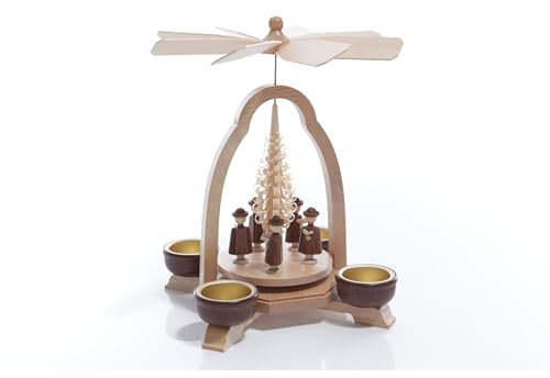 Rudolphs Schatzkiste Teelichtpyramide Kurrende BxHxT ca 17x25x17 cm NEU Weihnachtspyramide Holzpyramide für Teelichter Tischpyramide Teelichtpyramide