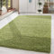 HomebyHome Shaggy Teppich Läufer Flur 80 x 250 cm - Shaggy Teppich Hochflor Grün Extra Weich und Flauschig - Bettvorleger Teppiche für Schlafzimmer - Waschbarer Küchenläufer - Carpet, Halı, Kilim