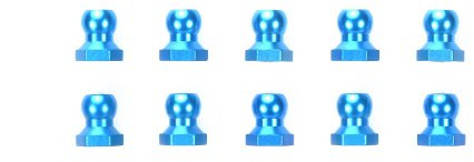 TAMIYA 300053640 Ball Nut, 5 mm, Blue