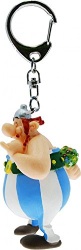 Plastoy Asterix Schlüsselanhänger Obelix verliebt mit Blumenstrauß - Kunststoff - 13 cm