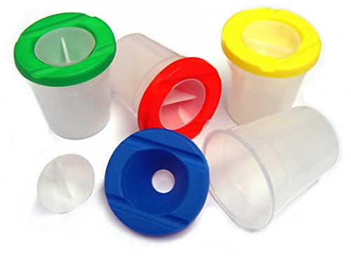 Major Brushes Non-Spill Paint Pots - Pack of 4