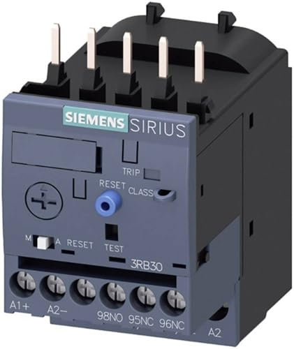 Siemens 3RB3016-1SB0 Overload Relay 3...12 A For Motor Protection Size S00, Class 10E Contactor Mounting Main Circuit: Screw Term. Aux. Circuit: Screw Term. Manual/Auto Reset, White