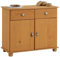IDIMEX Buffet Salle à Manger Colmar en Bois L 94 cm Coloris teinté ciré avec 2 Portes battantes et 2 tiroirs spacieux, poignées Coquille, Meuble de Rangement, Structure Robuste et Finition élégante