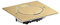 Legrand 089710 Platine de Sol Carrée à Équiper de Mécanisme Mosaic, 1 Poste, Doré