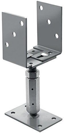 Pollmann 1 St. Pfostenträger Carlos, U-Form, M20, Zink-Nickel