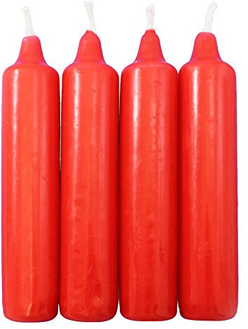 OLShop AG 5er Pack Adventskerzen rot ca. 25 x 135 mm (5 x 4 Stück) Weihnachtskerzen, Christbaumkerzen, Pyramidenkerzen, Baumkerzen, Kerzen