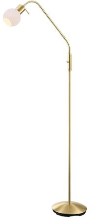 Lindby Lampadaire Elaina en Doré Métal e. a. pour Salon & Salle à manger (1 lampe,à E14), Sur Pied, Lampe a de Sol