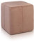 Ecopuf Cube - Sitzhocker Hocker Kunstleder Mikrofaser Sitzbox Quader Würfel Pouf Ottomane Fußbank für's Wohnzimmer Wohneinrichtung 40x40x40 cm Faber Hellbraun A57