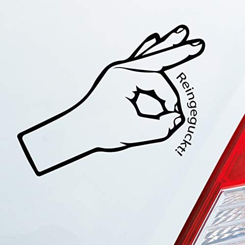 Hellweg Druckerei Erstmal bekleben! s kleben Lustig Auto Aufkleber Sticker Heckscheibenaufkleber