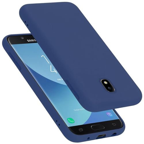 Cadorabo Custodia per Samsung Galaxy J7 2017 / J730 / J7 PRO in LIQUID BLU - Morbida Cover Protettiva Sottile di Silicone TPU con Bordo Protezione - Ultra Slim Case Antiurto Gel Back Bumper Guscio