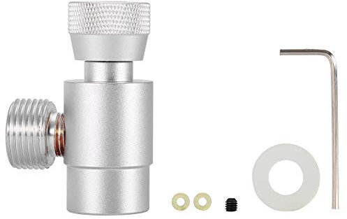 CO2 Fülladapter Zylinder Nachfüllanschluss für W21.8-14 Silber Metall Haltbar Kompatibel mit Ventilen Einfache Installation