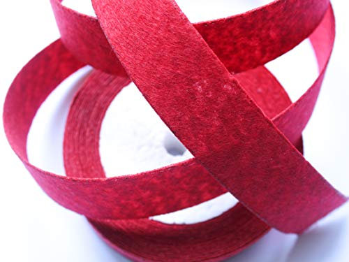 CaPiSo 5m Filzband 2,5 cm breit 25mm Breite 2-3mm Stärke Filz Topfband Filz-Wolle Filzband Bastelfilz Dekoband Rolle Filzplatten für Weihnachten Advent Hochzeit Dekorationen (Bordeaux)
