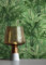 NEWROOM Papier peint Noir Jungle Intissé - Floral Vert Fleurs Feuilles Tropical