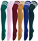 CISMARK Damen lange gestreifte socken über knie-schenkel-hohe socken-strumpf einheitsgröße 6 paare