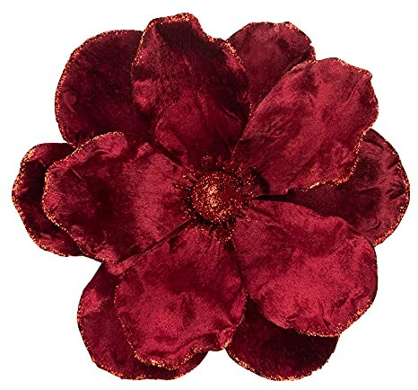 KI Store 6 Stück Große Weihnachtssterne weinrot Magnolia Adventsstern Künstliche Blumen Picks für Christbaumschmuck Weihnachtsbasteln Tisch, Haus, Girlande Deko