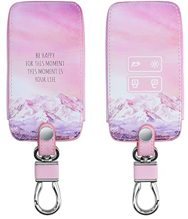 kwmobile Autoschlüssel Hülle kompatibel mit Renault 4-Tasten Smartkey Autoschlüssel (nur Keyless Go) - Kunstleder Schutzhülle Schlüsselhülle Cover